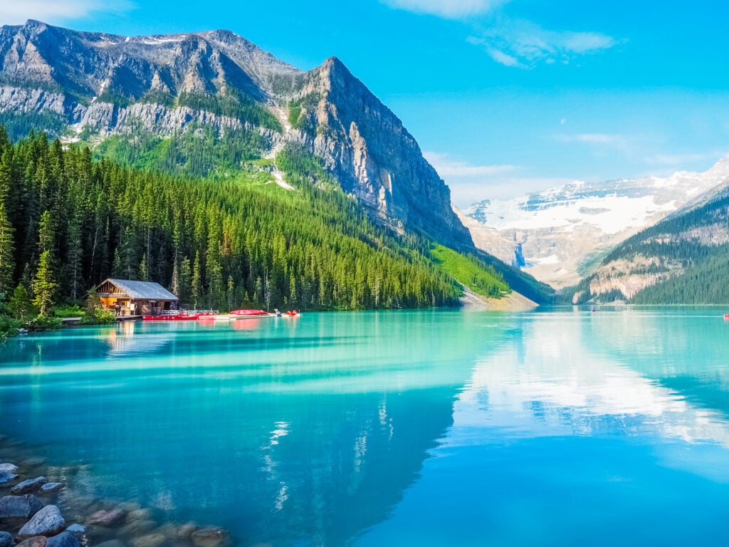 View over Lake Louise in Banff National Park, Canada
