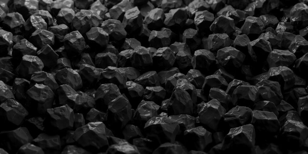 Pile of black rocks