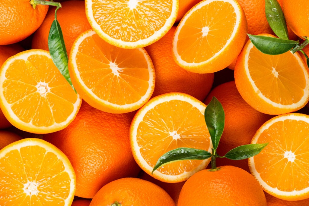 Fresh orange slices