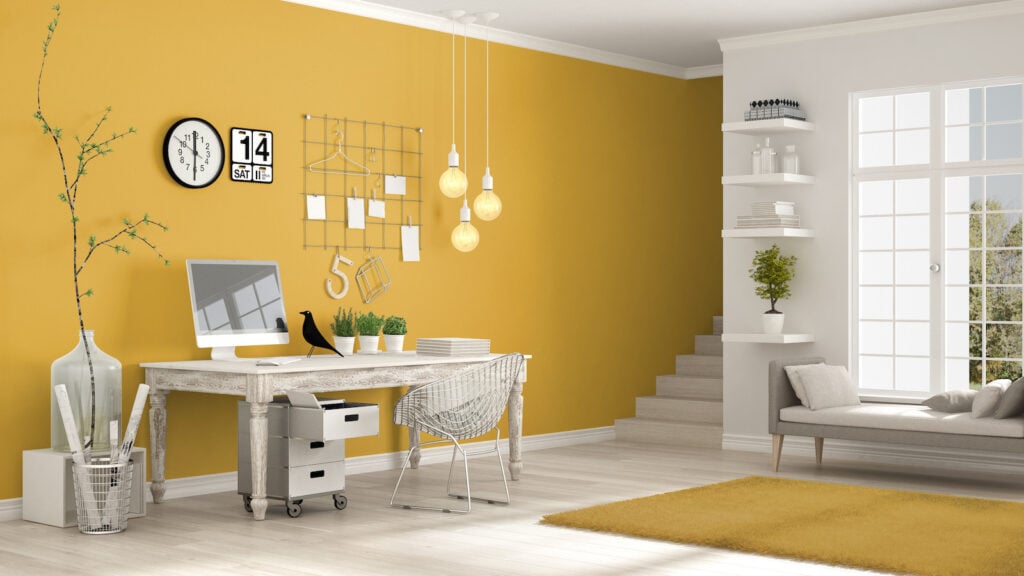 Yellow office space inspiration