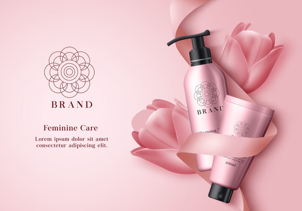 Pink feminine care brand