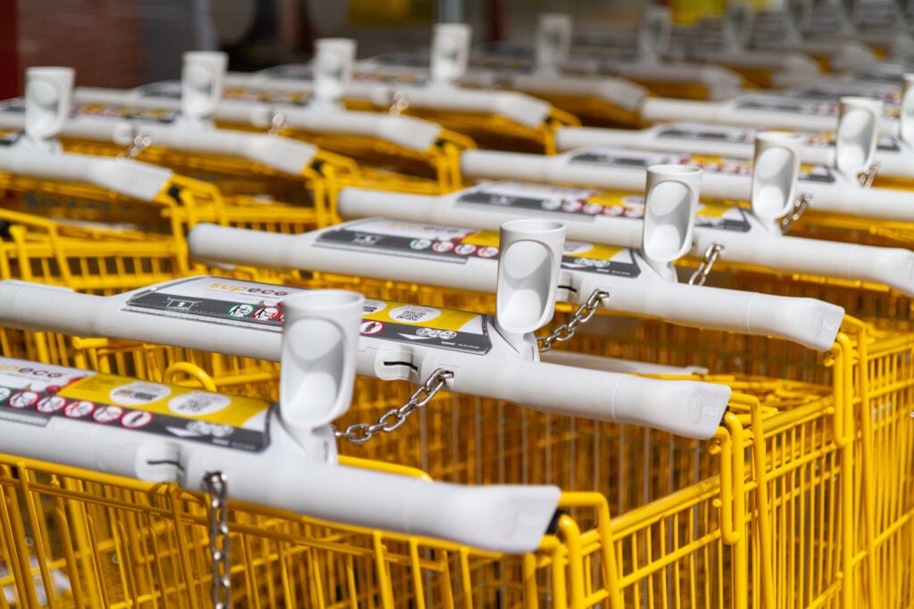 Yellow shopping carts