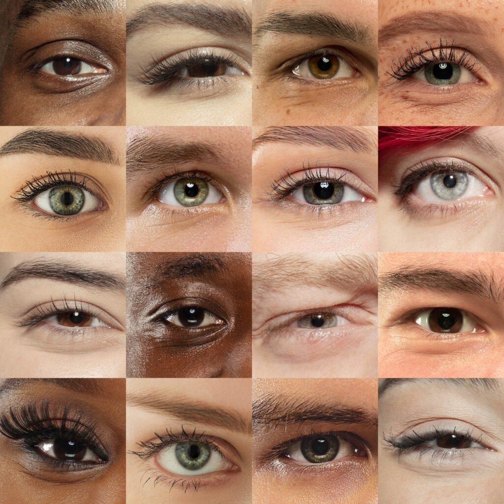 Variety of eye colors