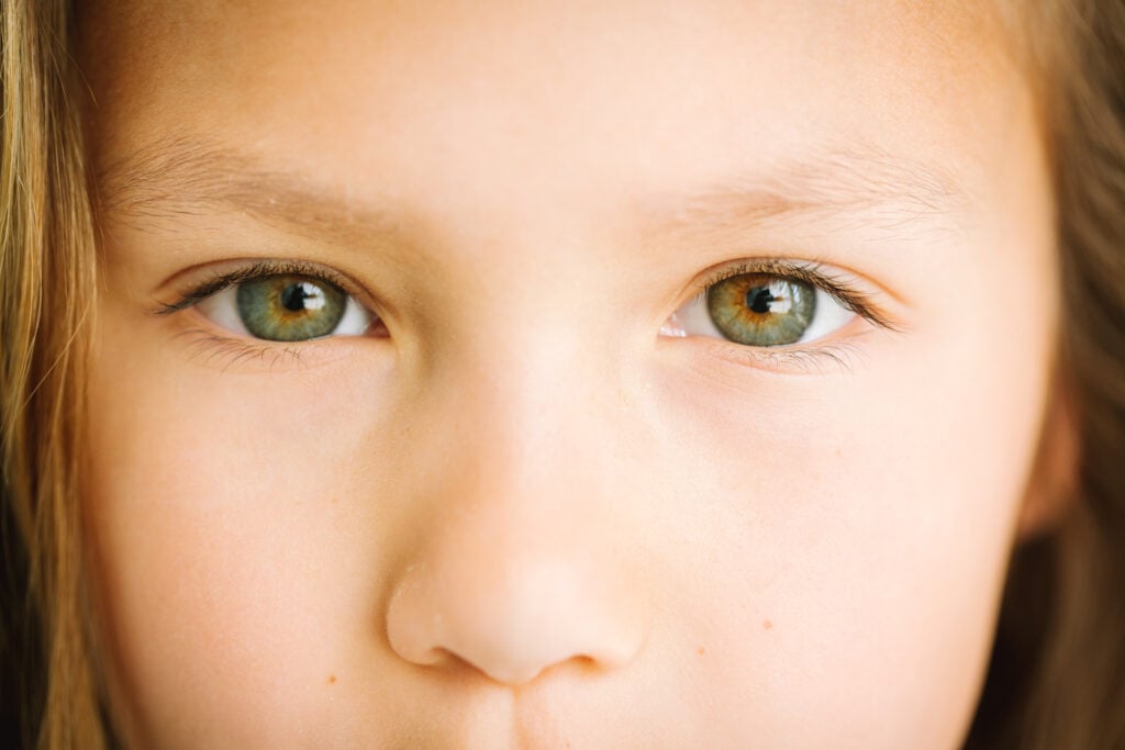 Young girl with hazel eyes