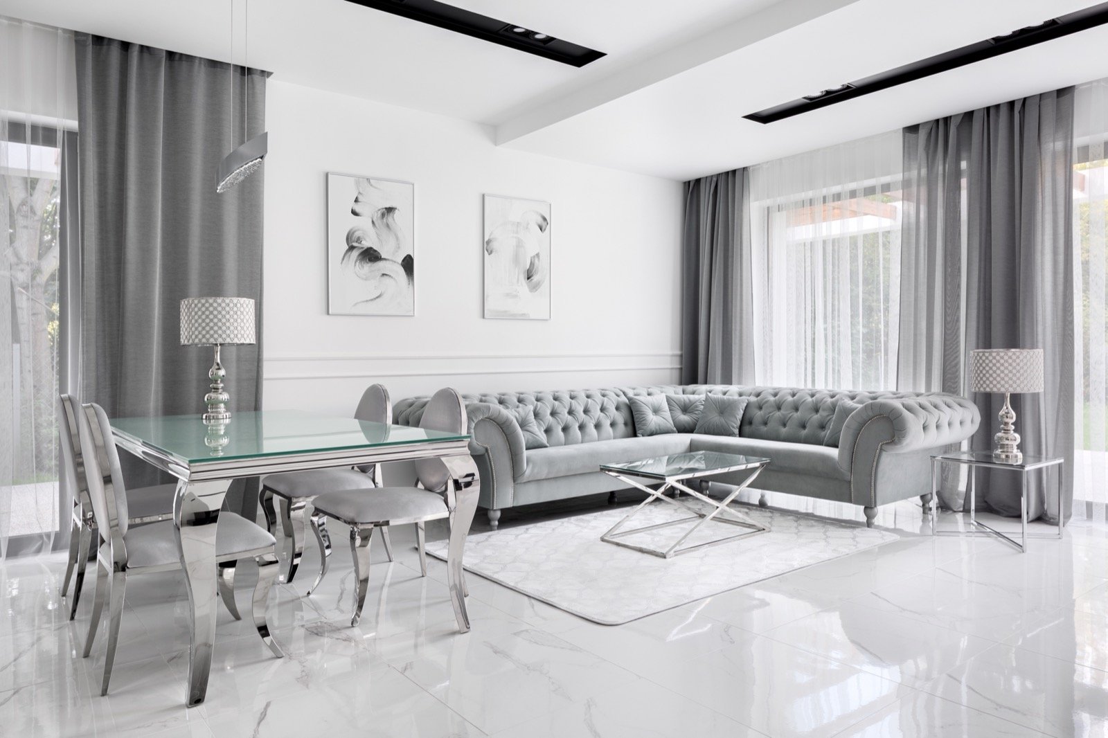 Black White And Silver Living Room Ideas