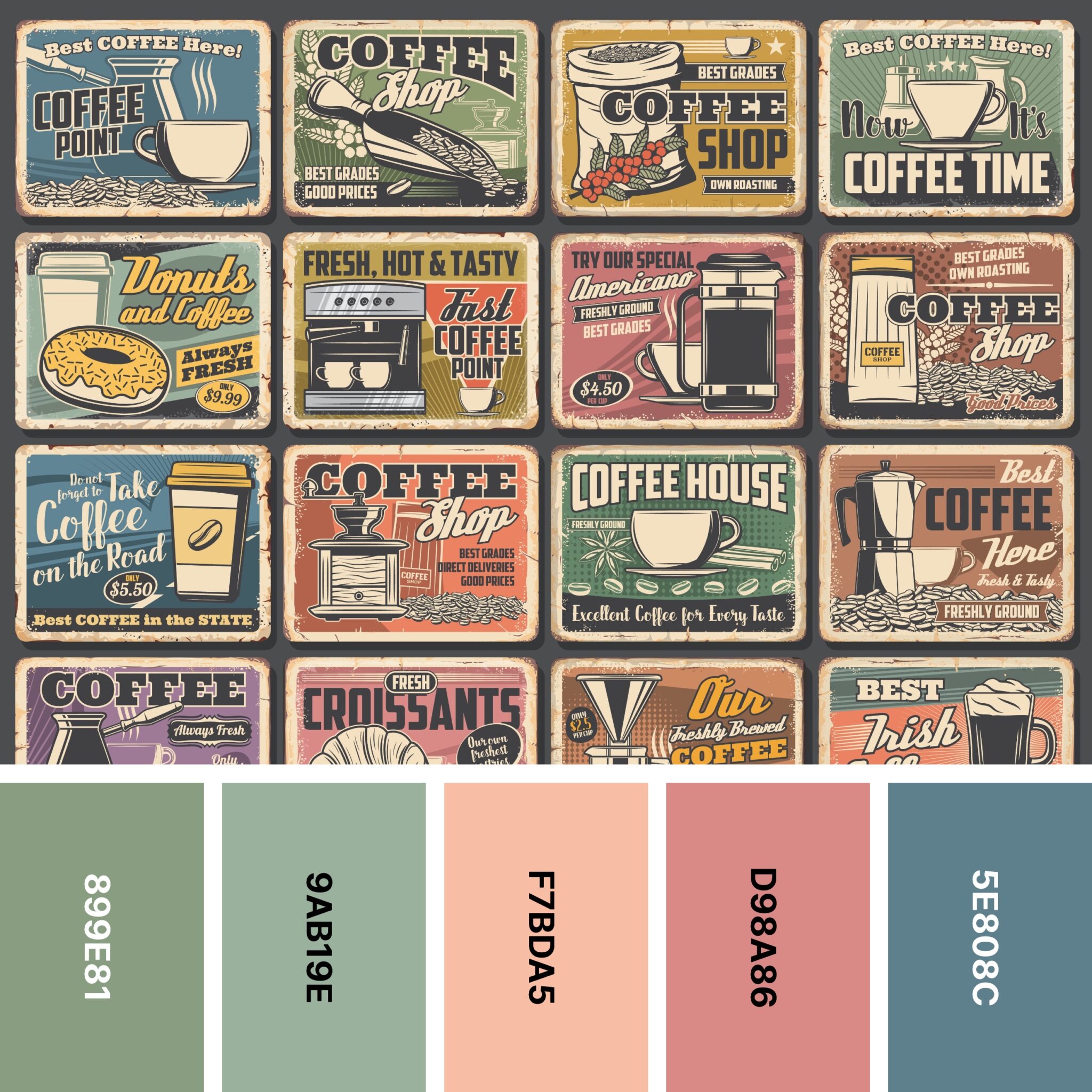 30 Vintage Color Palettes for Nostalgic Designs Color Meanings