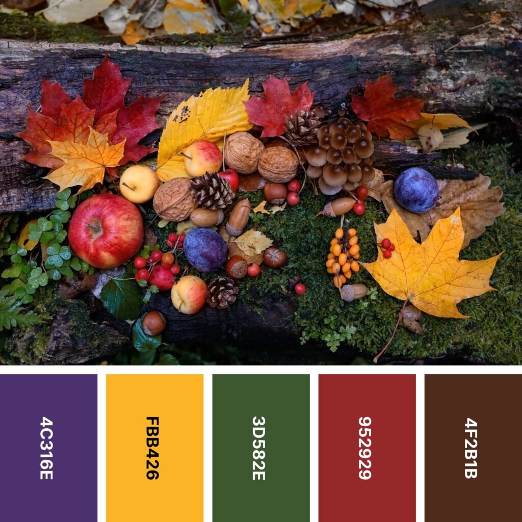 Pinecone and Plum color palette