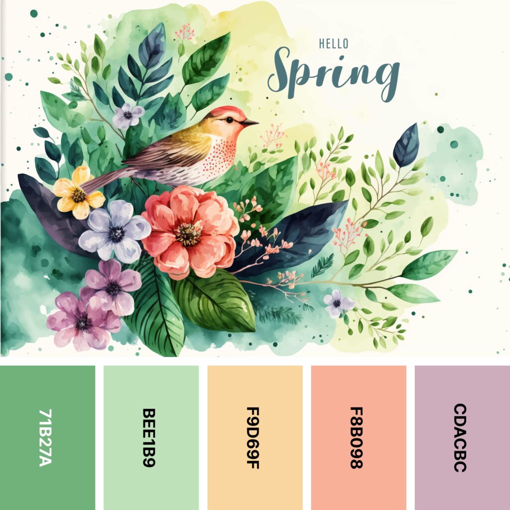 Watercolor color palette