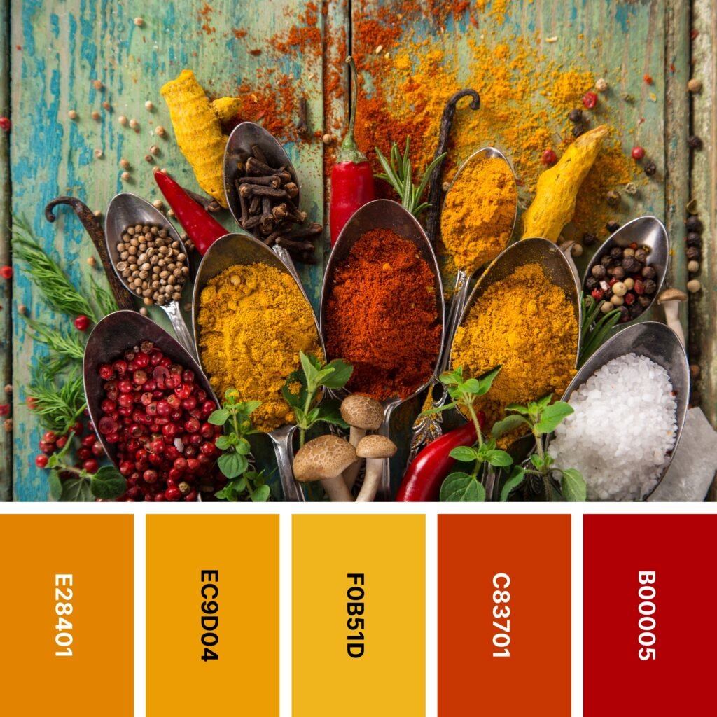 Turmeric color palette