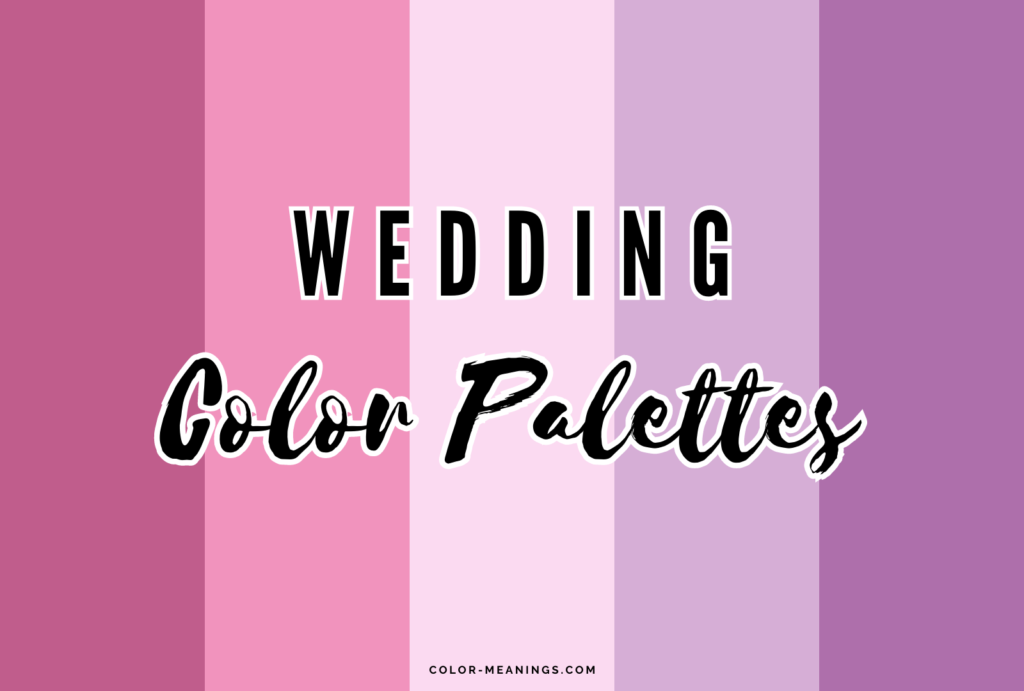 Wedding color palettes illustration