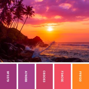 31 Sunset Color Palettes for Captivating Designs | Color Meanings