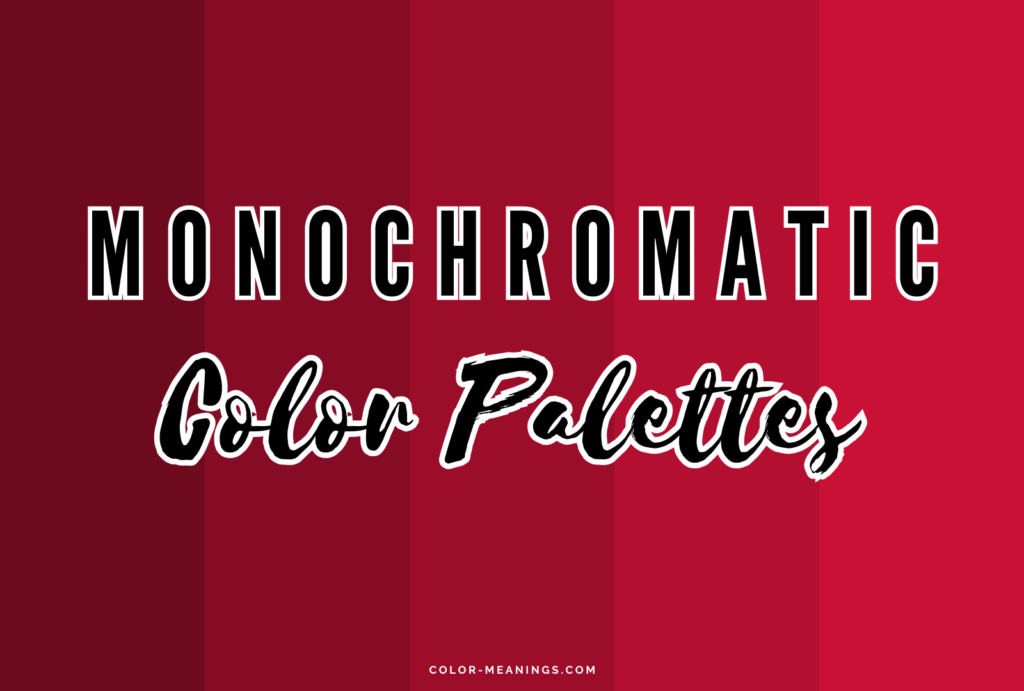 Monochromatic color palettes illustration
