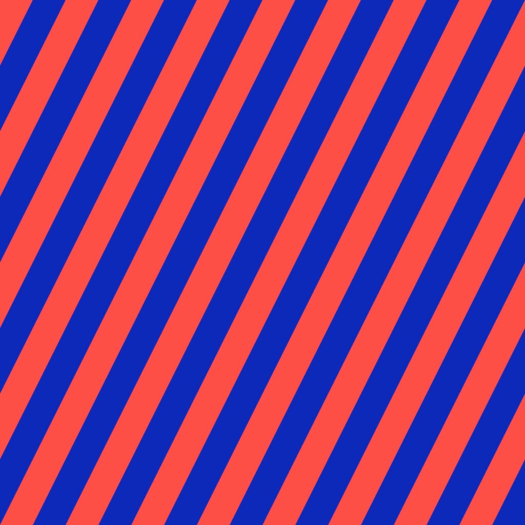 A jarring, striped design featuring bright, contrasting shades with vibrating boundaries
