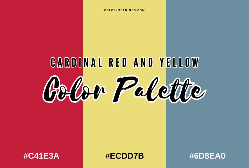 Cardinal Red and Yellow Color Palette