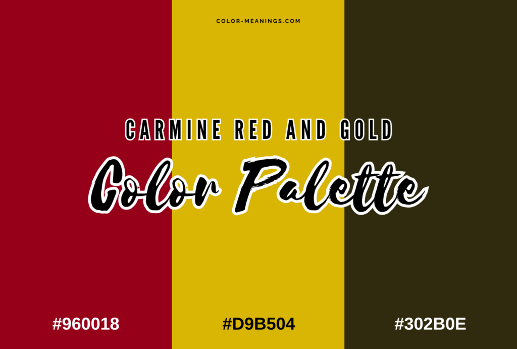 Carmine Red and Gold Color Palette