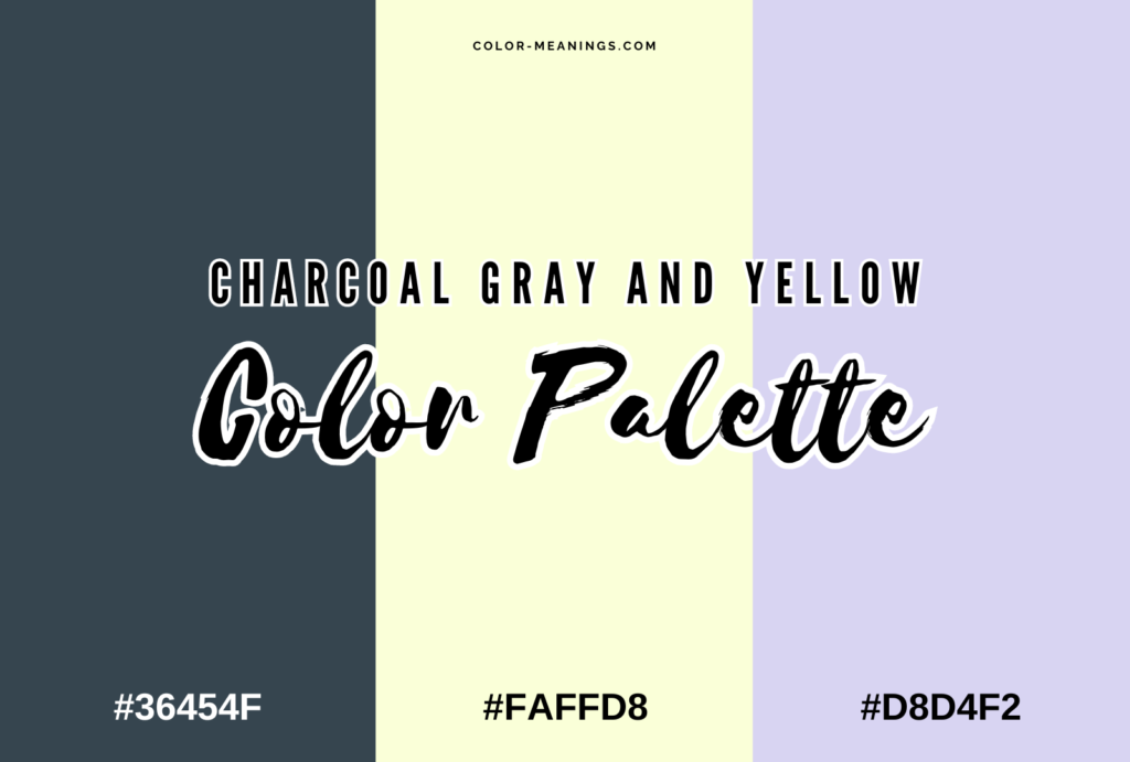 Charcoal Gray and Yellow Color Palette