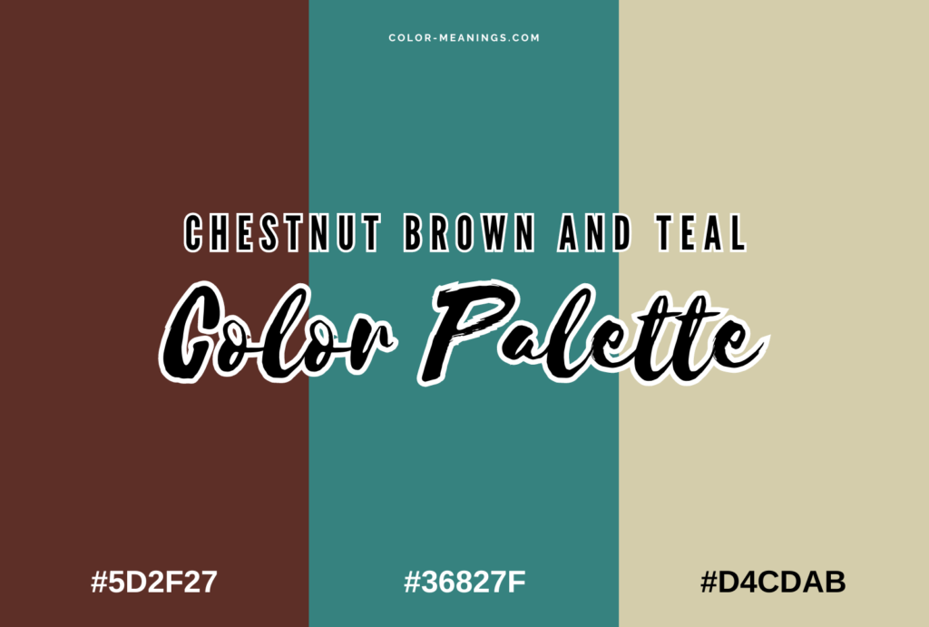 Chestnut Brown and Teal Color Palette