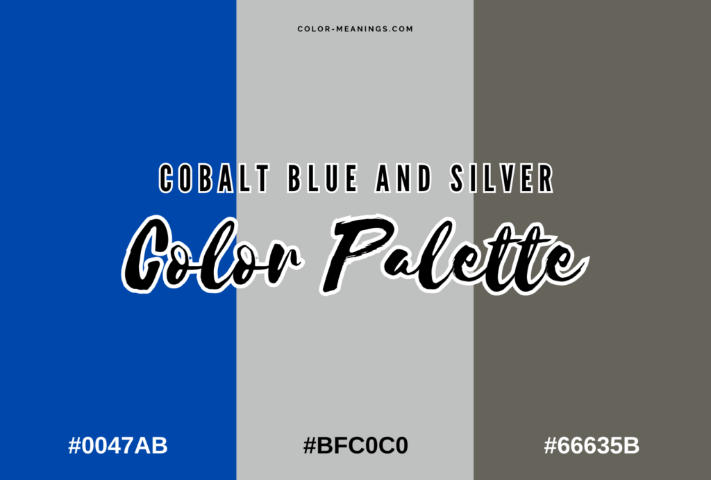 Cobalt Blue and Silver Color Palette