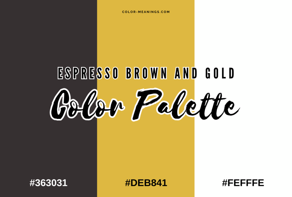 Espresso Brown and Gold Color Palette