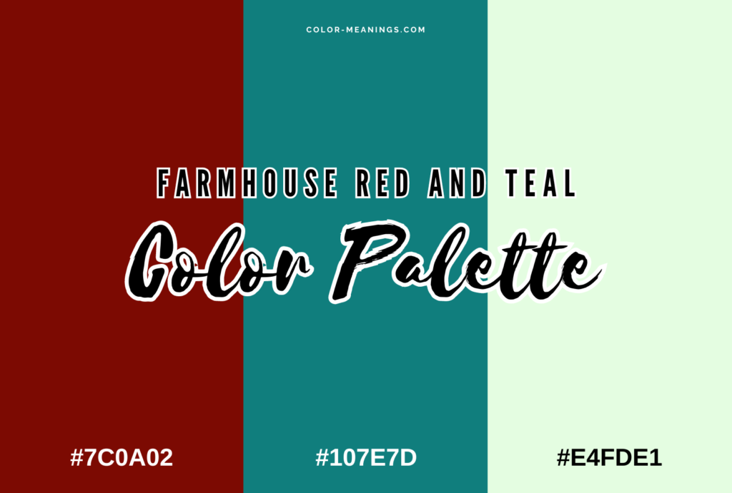 Farmhouse Red and Teal Color Palette
