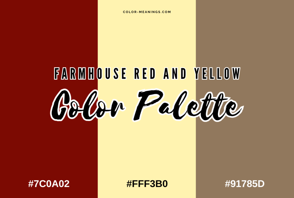 Farmhouse Red and Yellow Color Palette