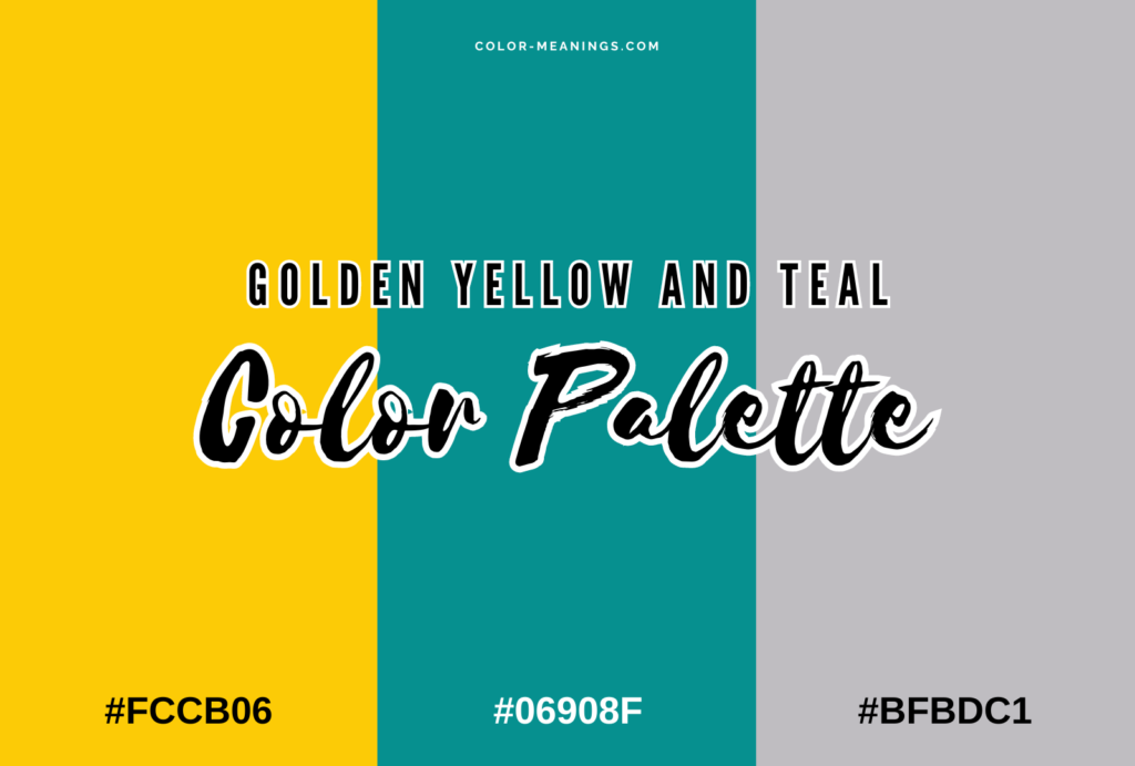 Golden Yellow and Teal Color Palette