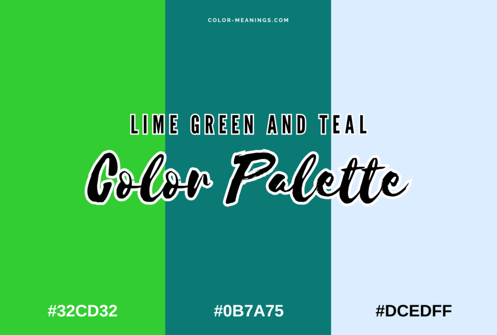 Lime Green and Teal Color Palette