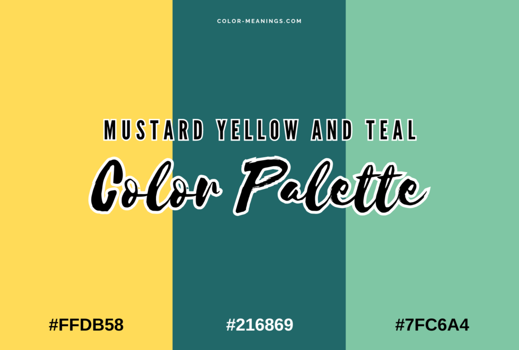 Mustard Yellow and Teal Color Palette
