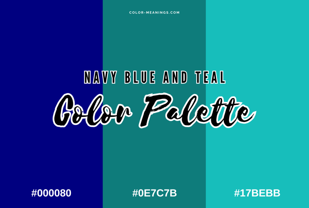 Navy Blue and Teal Color Palette