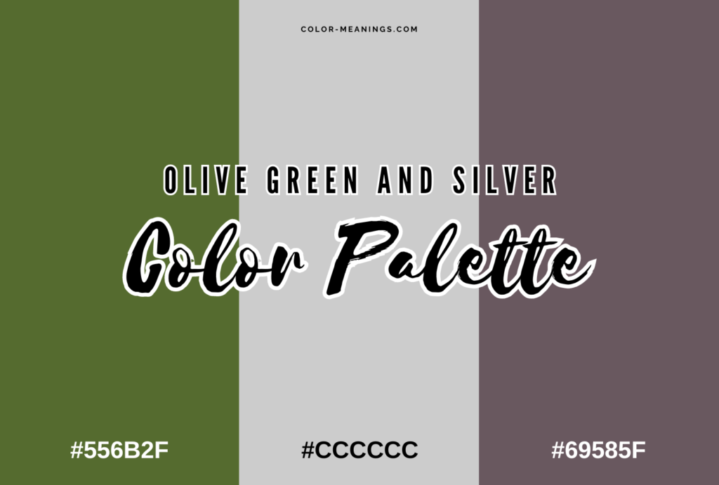 Olive Green and Silver Color Palette