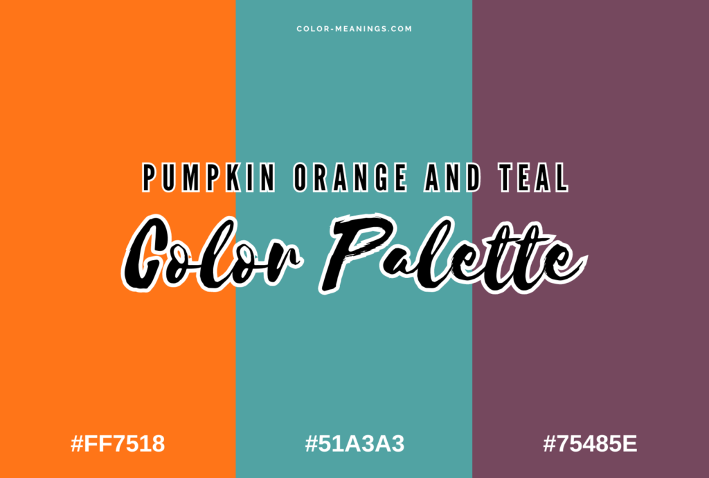 Pumpkin Orange and Teal Color Palette