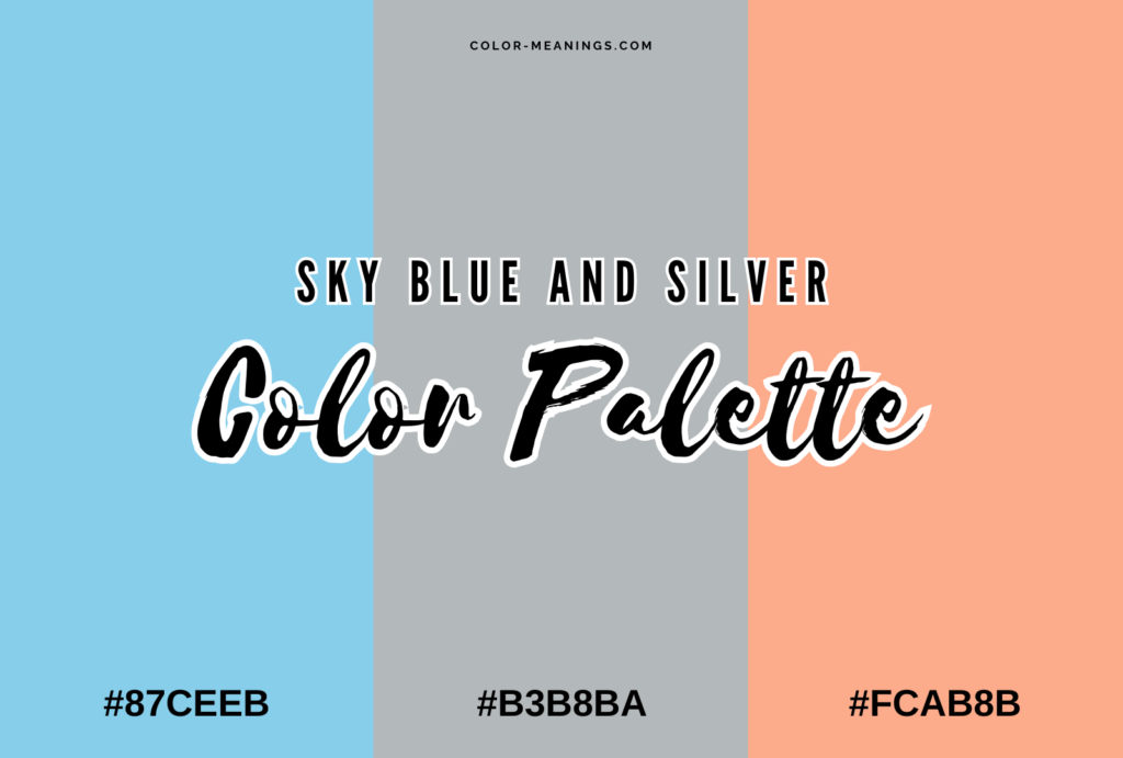 Sky Blue and Silver Color Palette