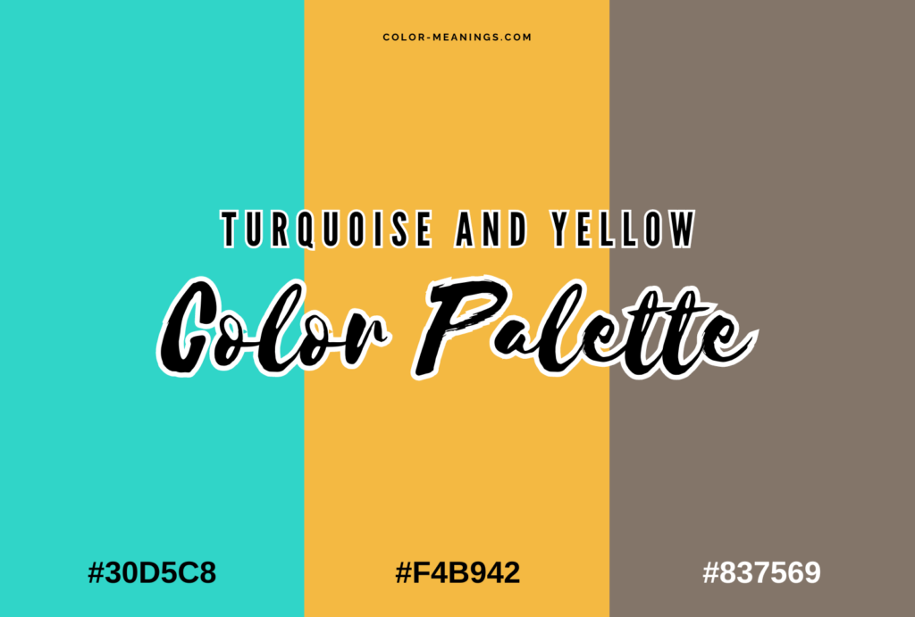 Turquoise and Yellow Color Palette