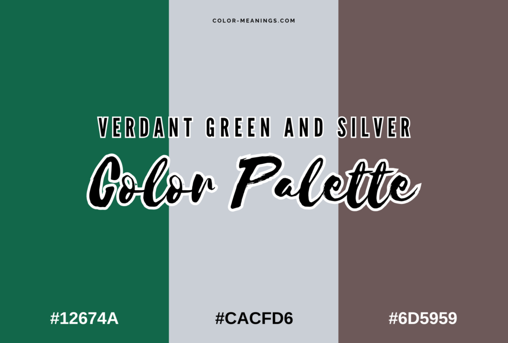 Verdant Green and Silver Color Palette
