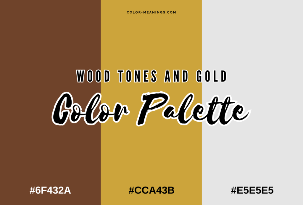 Wood Tones and Gold Color Palette