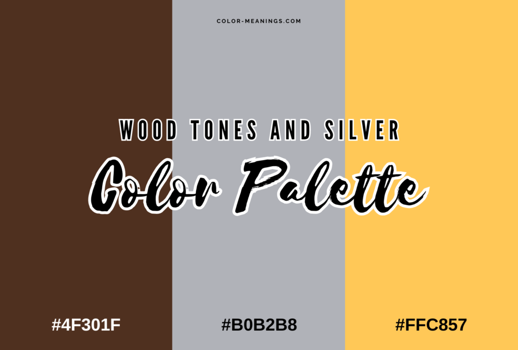 Wood Tones and Silver Color Palette