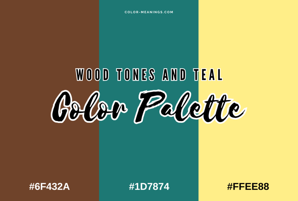 Wood Tones and Teal Color Palette