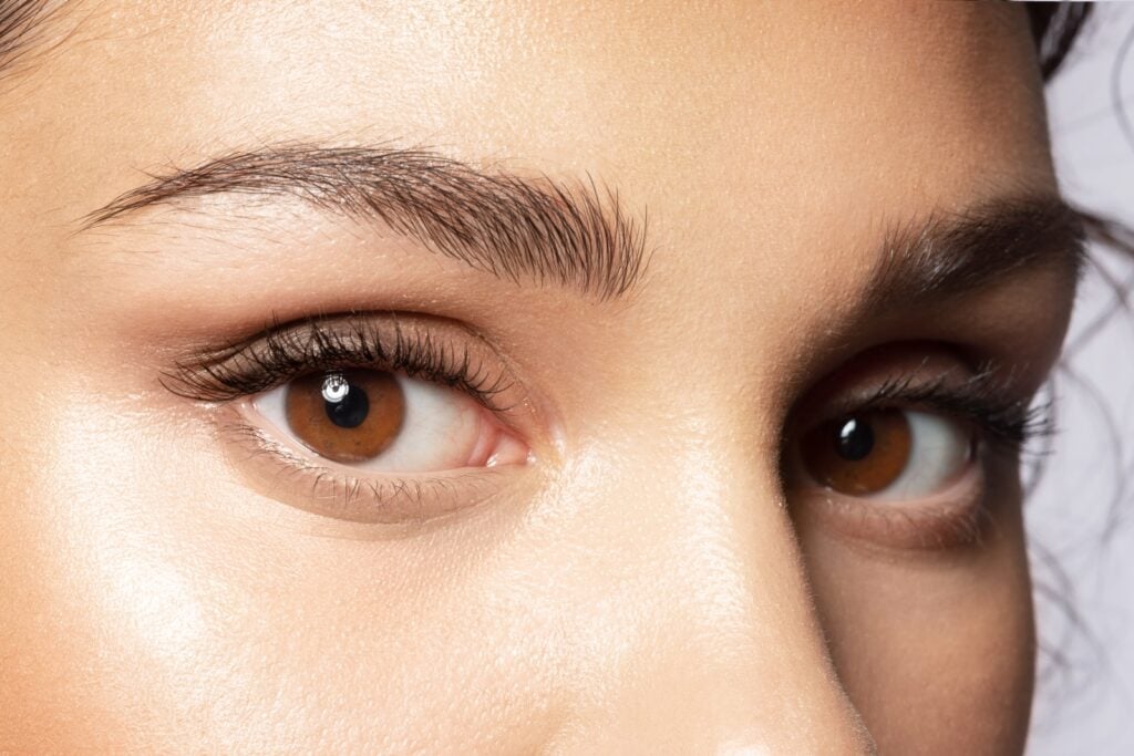 Person with light brown eyes