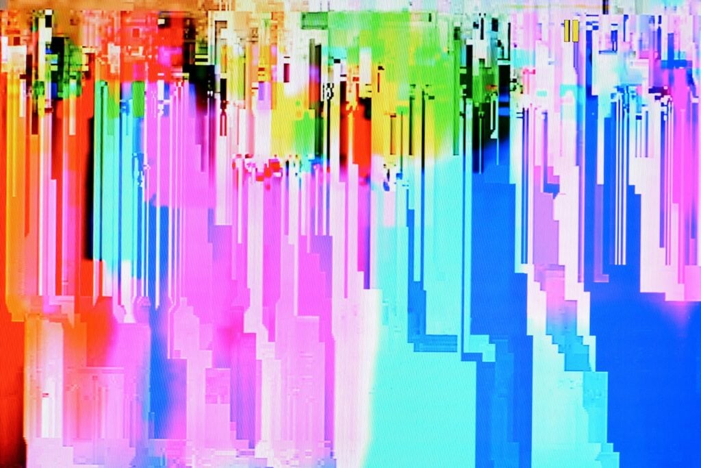 Colors glitching on a screen