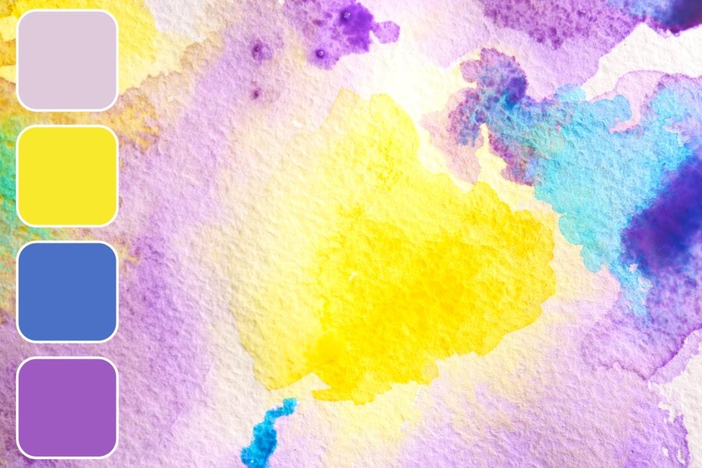 Abstract watercolor color scheme