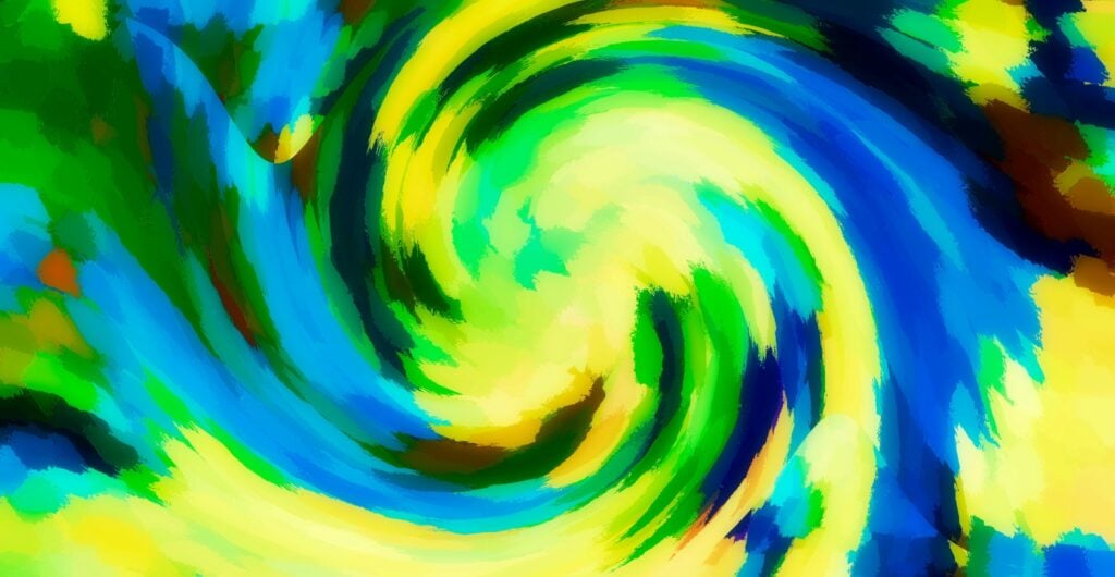 Abstract swirl of vibrant colors