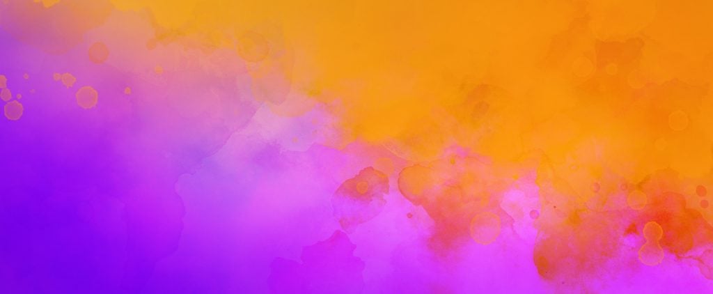 Orange and purple watercolor paint