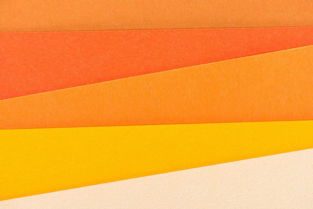 Paper with orange shades