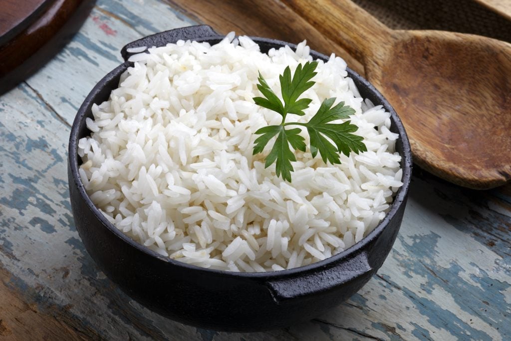 White rice is eaten all over the world.