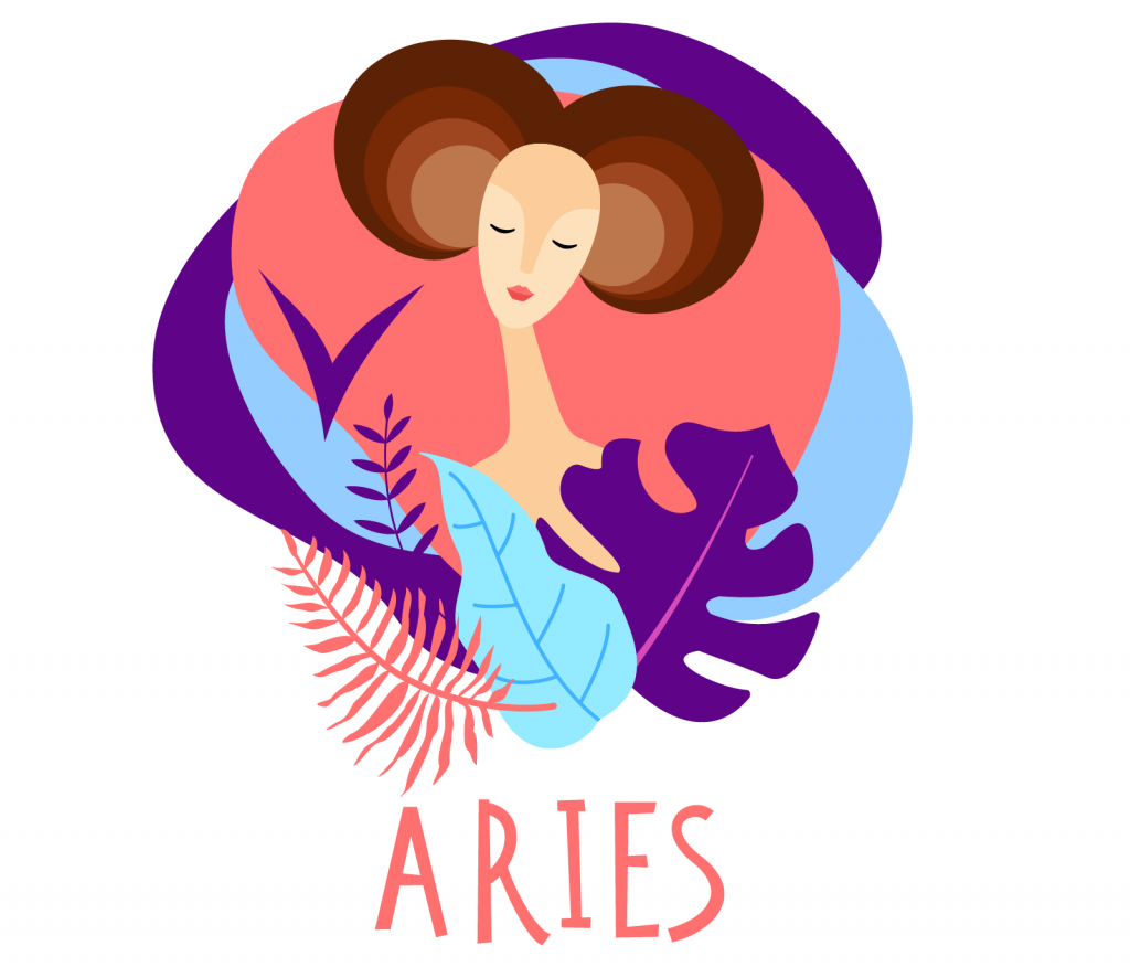 Illustration of zodiac sign Aries