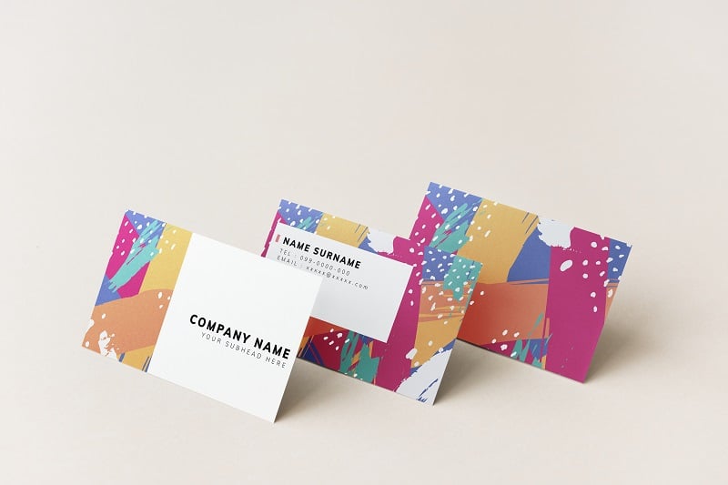 Colorful business cards 