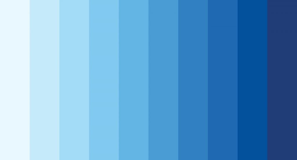 Blue color palette illustration