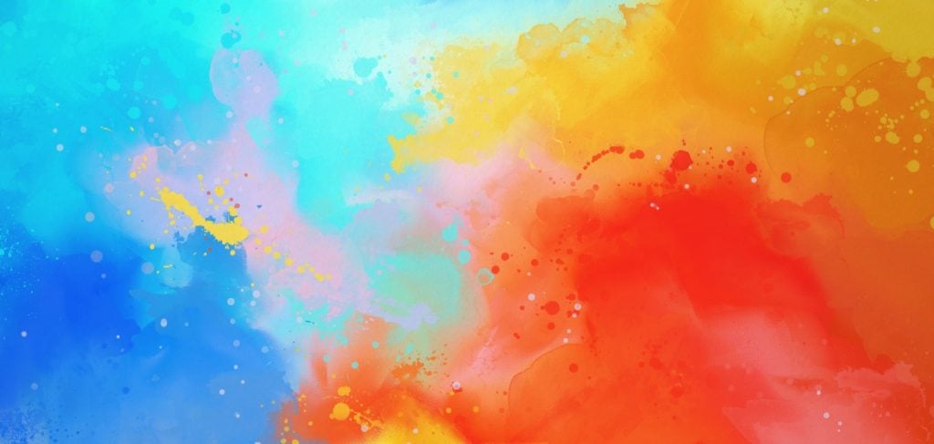 Bright colors in abstract drawing