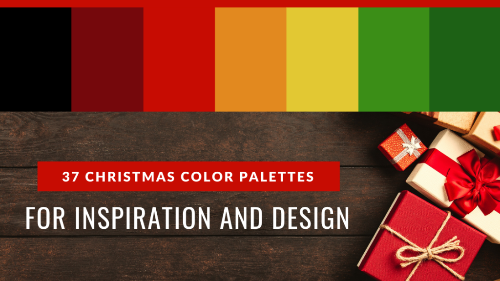 Christmas color palettes illustration