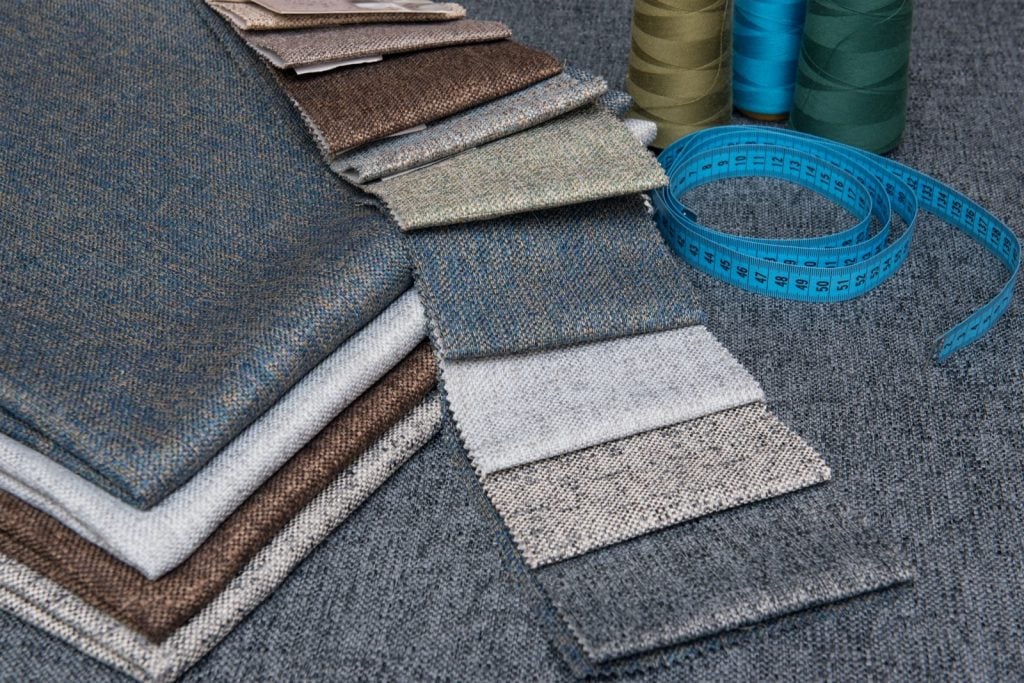 Cloth samples in neutral shades